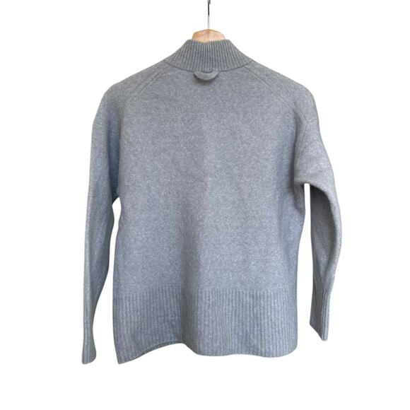 Everlane Mock Neck Wool Yak Blend Sky Blue Sweater Women's sz Small Preppy Cozy - Picture 3 of 12